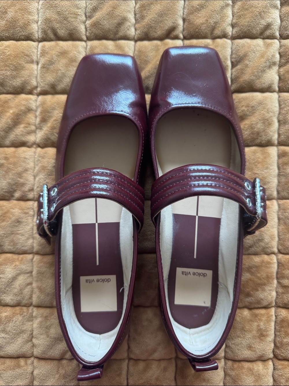 Dolce Vita Maroon Patent Mary Jane Flats